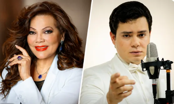 Angela carrasco y Manuel José de Yo me llamo en homenaje a las madres el 15  de mayo