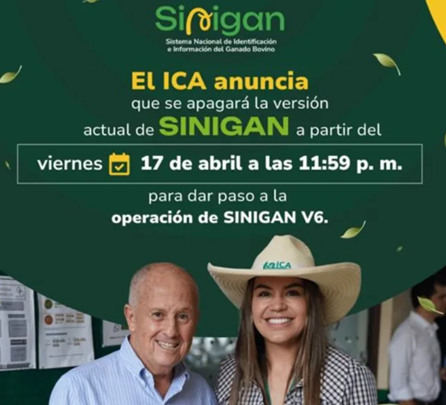 El ICA anuncia que se apagará la versión actual de SINIGAN a partir del viernes 17 de abril a las 11:59 p.m.