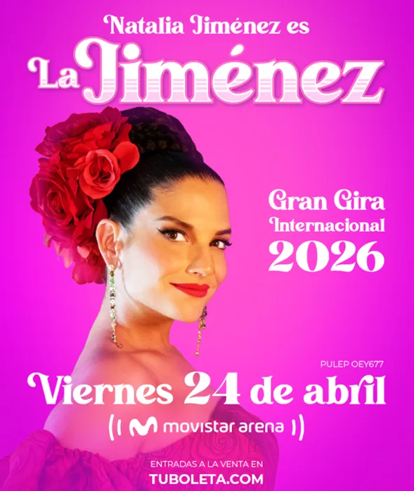 Hoy Natalia Jiménez en el Movistar Arena de Bogotá