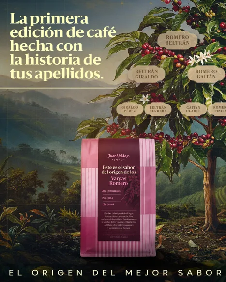 Juan Valdez usa IA para crear cafés basados en los apellidos de los colombianos