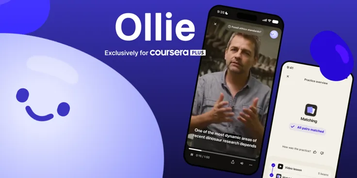 Coursera lanza Ollie, una nueva aplicación de microaprendizaje con IA