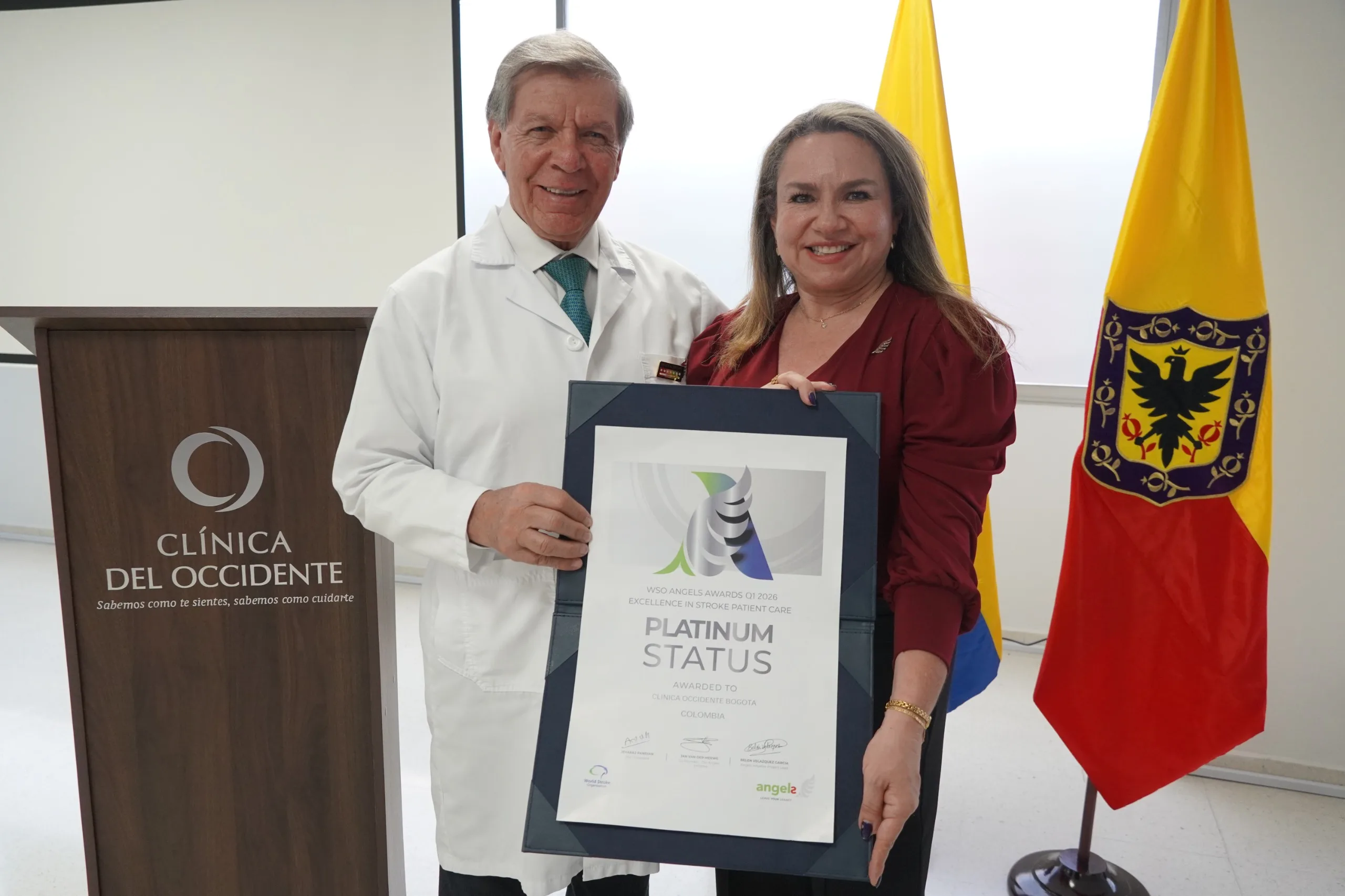 Clínica del Occidente, certificada en nivel Platinum por atención en ACV