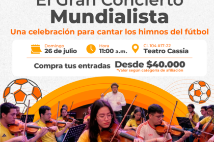 Concierto con bandas mundialistas este julio 26 en el Teatro Cassia