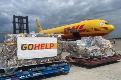Vuelo humanitario del Grupo DHL llegó a Cali con cerca de 40 toneladas de ayuda