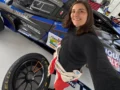 Tatiana Calderón en el podio en Barbados